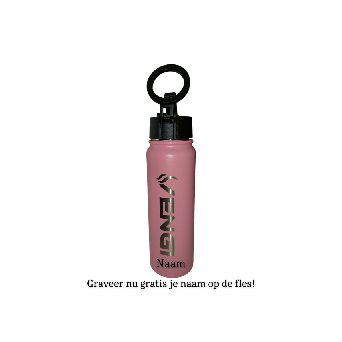 Aqua-bottle met magnetische mobiele telefoonhouder